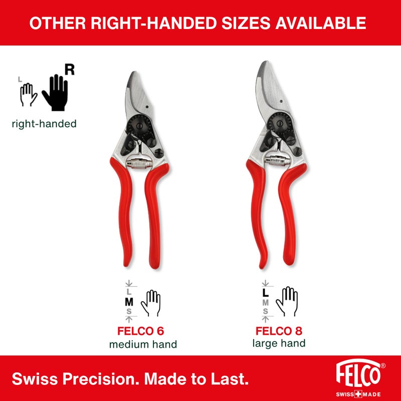 Felco F 14 Pruning Shears â€“ 7.1" Garden Clippers for Small Hands with Bypass & Anvil Blades | Hand Pruners for Gardening | Garden Tool Cutter with Forged Alloy Steel Build, Lightweight Swiss Design - Image 4